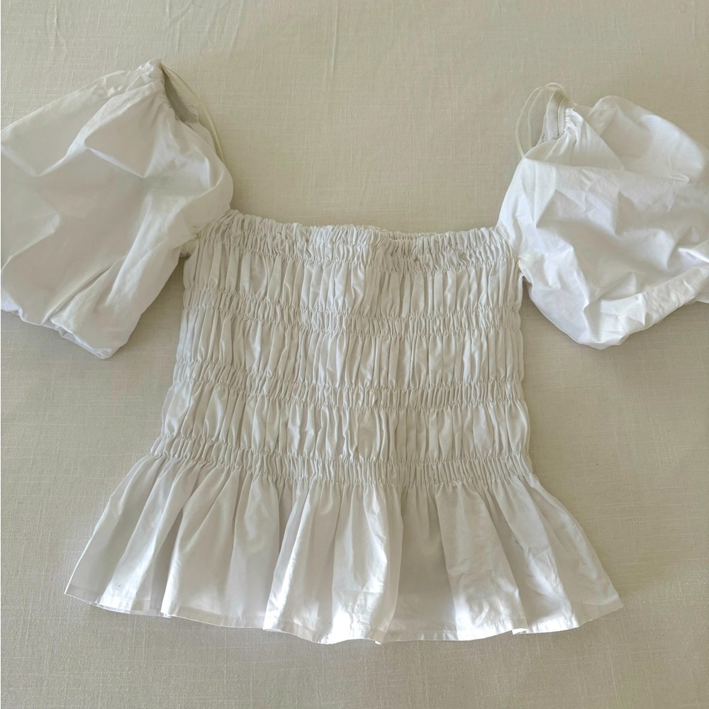 Astr The Label puff sleeve top